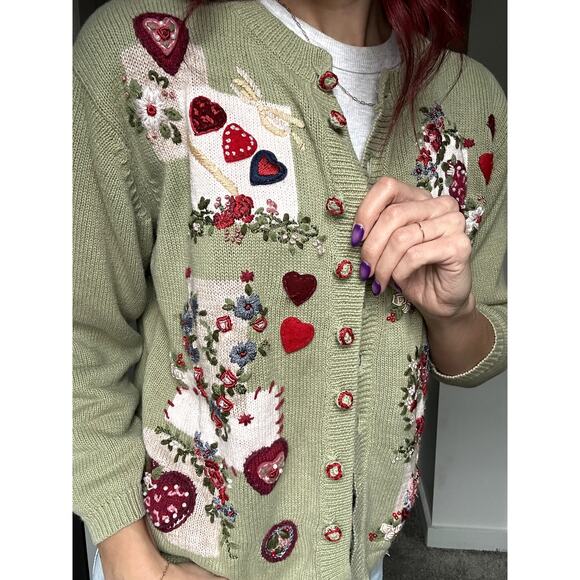 Heirloom Collectible Valentine Cardigan - Picture 1 of 4